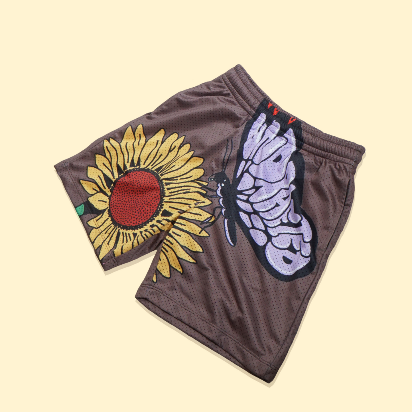 🦋🌻 "brown" graffiti shorts
