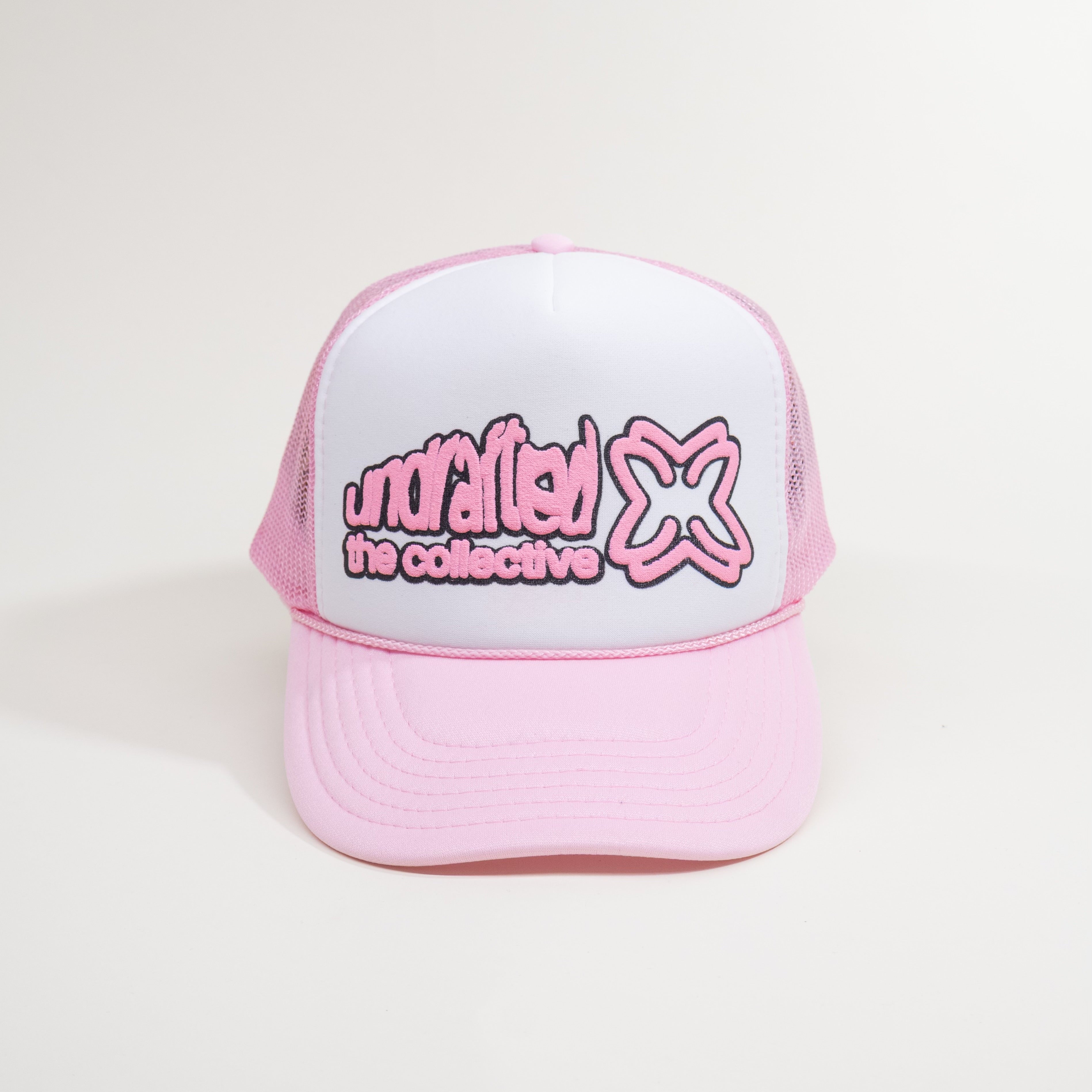 'bubblegum' PINK LOGO TRUCKER