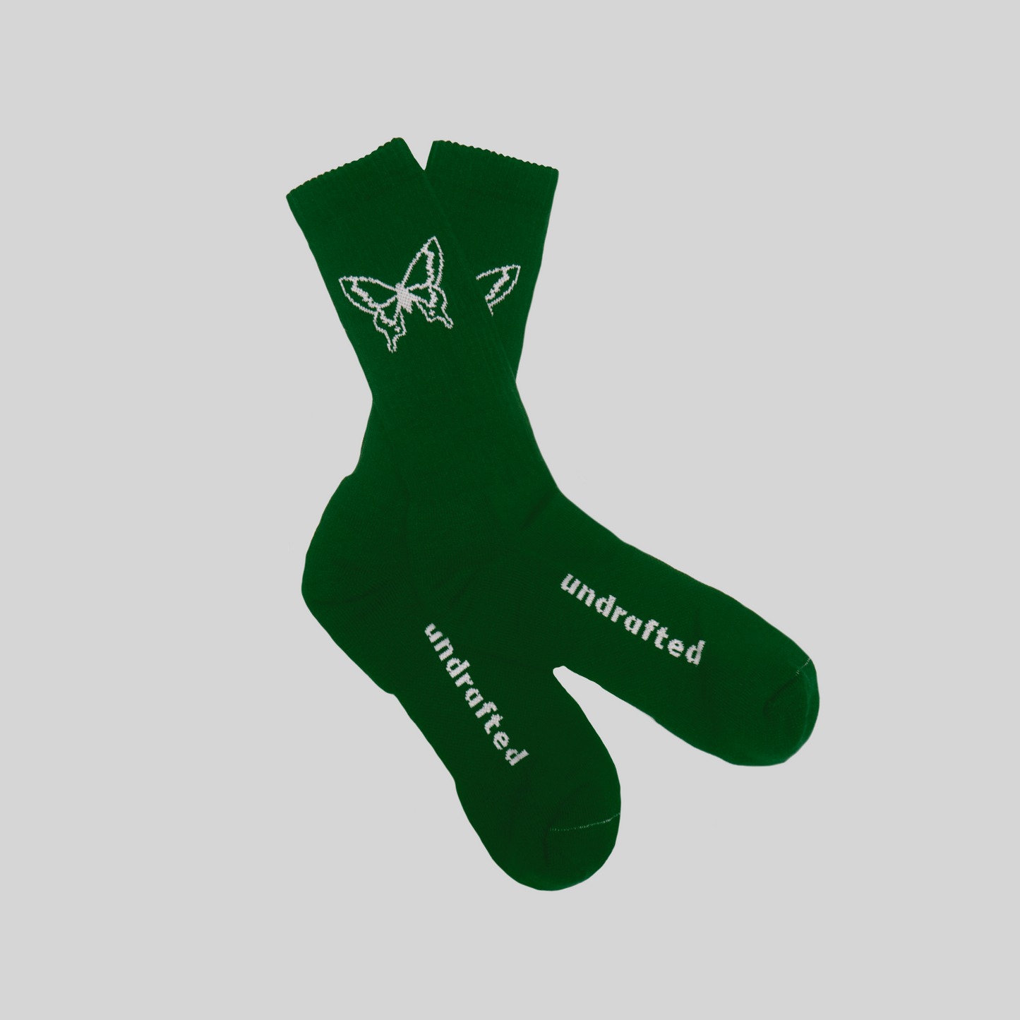 undrafted socks "green/white"